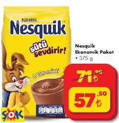 NESTLE NESQUİK EKONOMİK PAKET 375 G NESTLE NESQUİK EKONOMİK PAKET 375 G